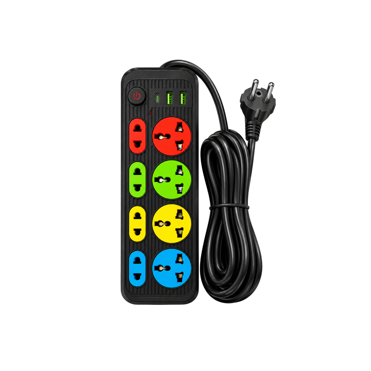 OPK Extension Board Model 1304U with universal sockets and USB charging ports