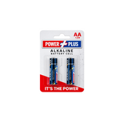Power Plus AA Alkaline 1.5V batteries, card pack of 2