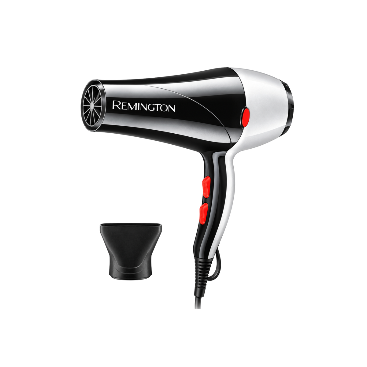 Remington RM-3002 black and white hair dryer with concentrator nozzle
